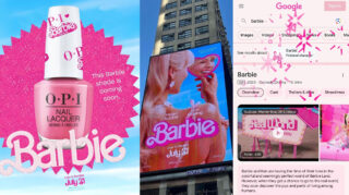 Several Barbie movie promotive visuals