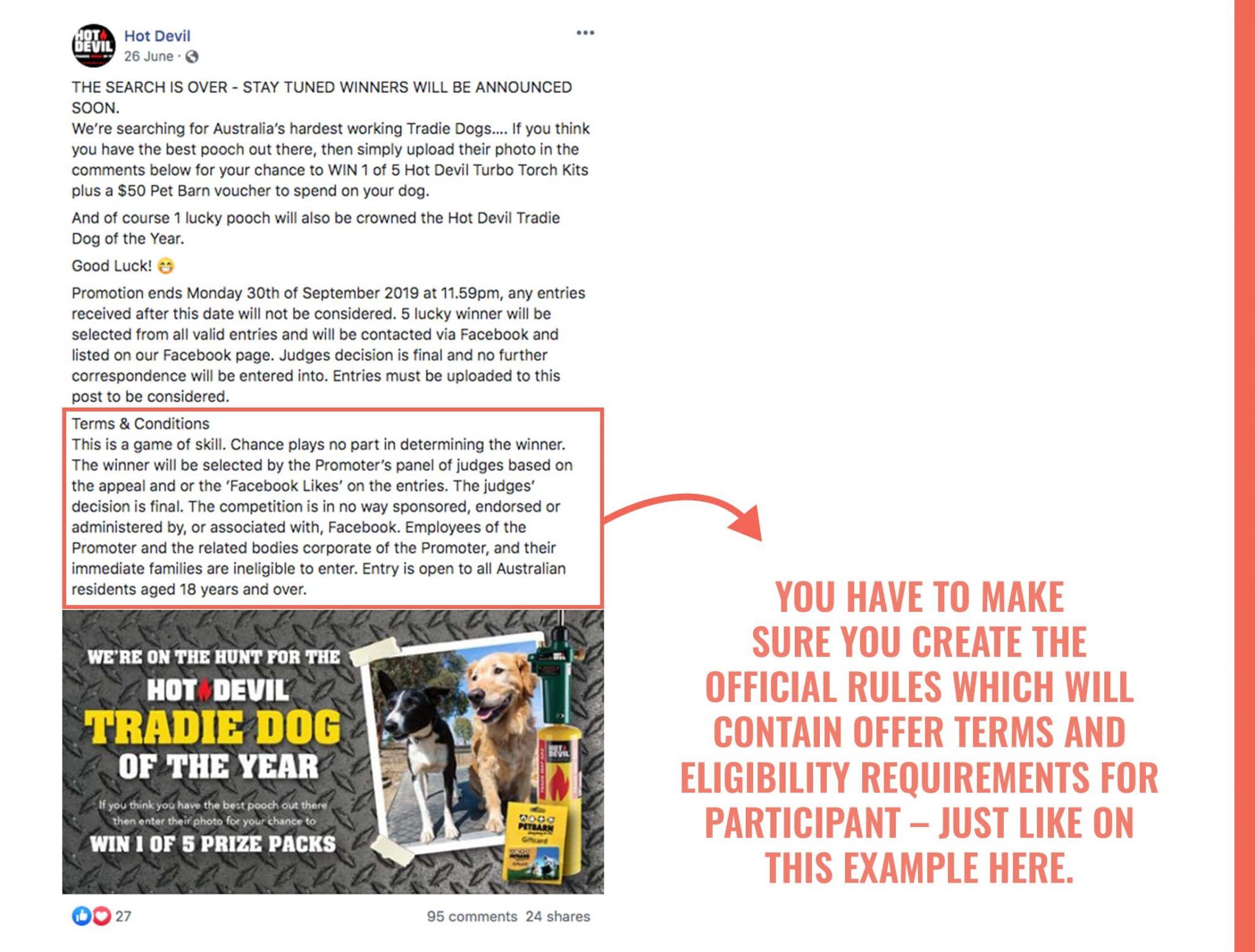 Facebook terms & conditions good example