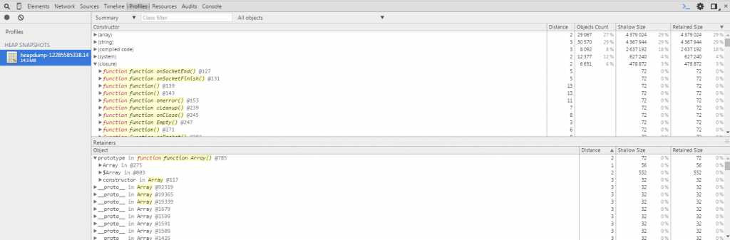 NodeJS - Memory Leak Hunt With Memwatch and Heapdump | Blog | Kontra Agency