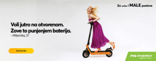 A photo of Ivana Miseric on an electric scooter