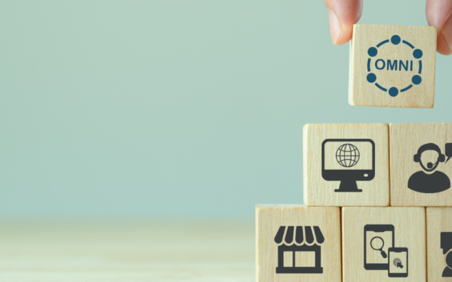 Person arranging building blocks