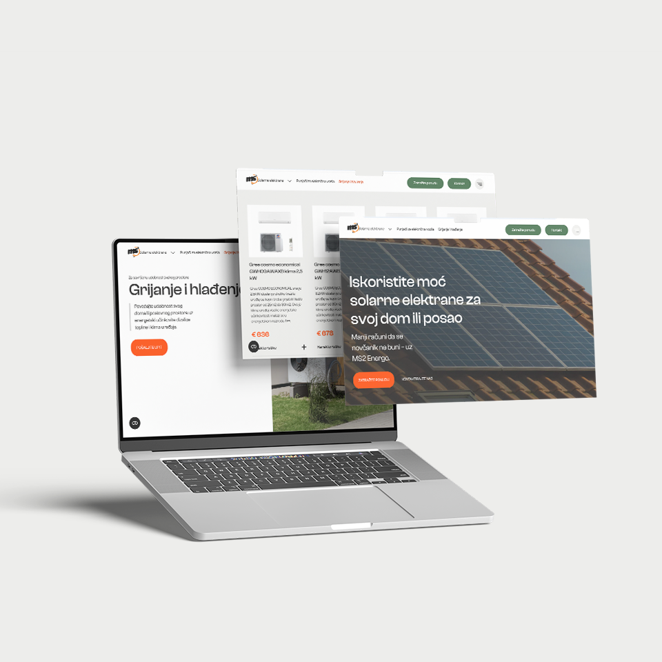 A cover image for ms2 energo case study showing a website on several different devices