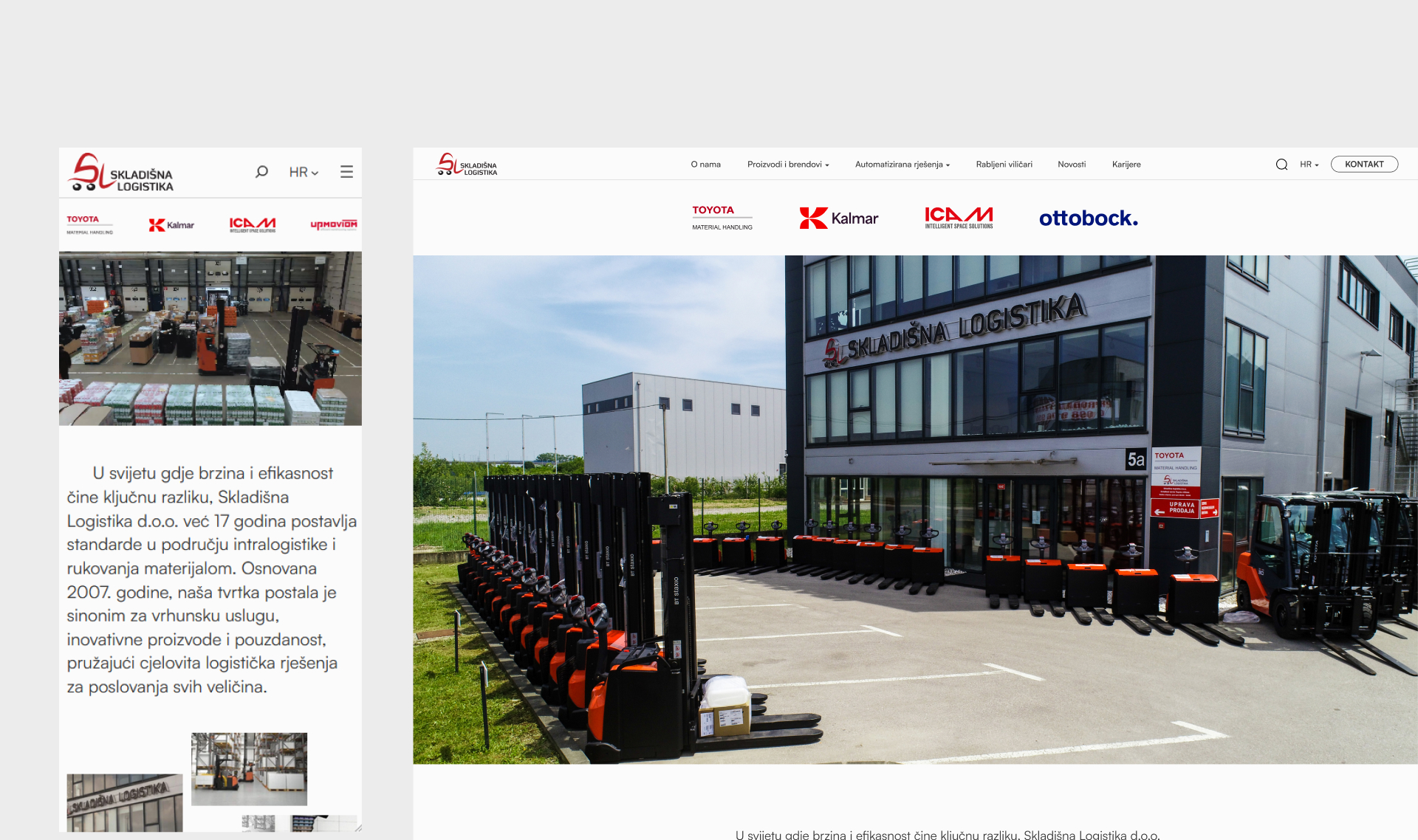 A preview image of the Skladišna logistika page