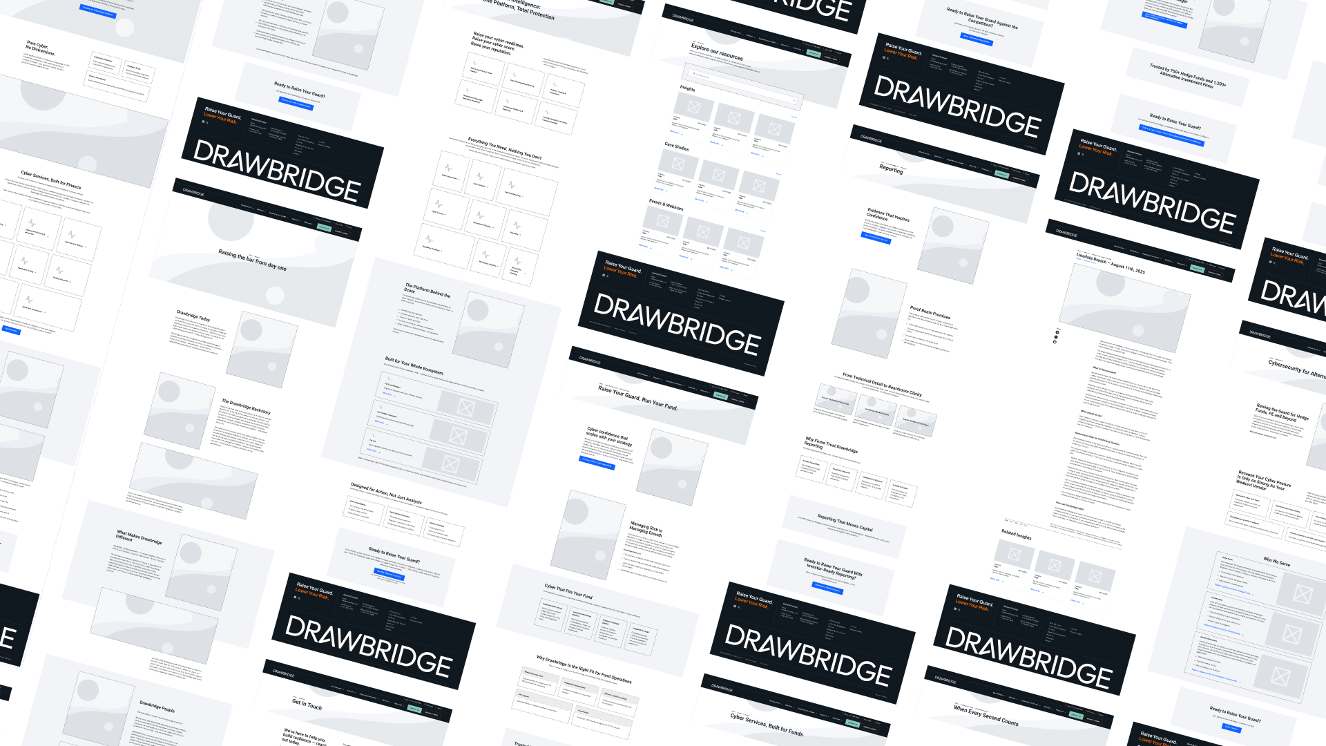 drawbridge design layouts of websites