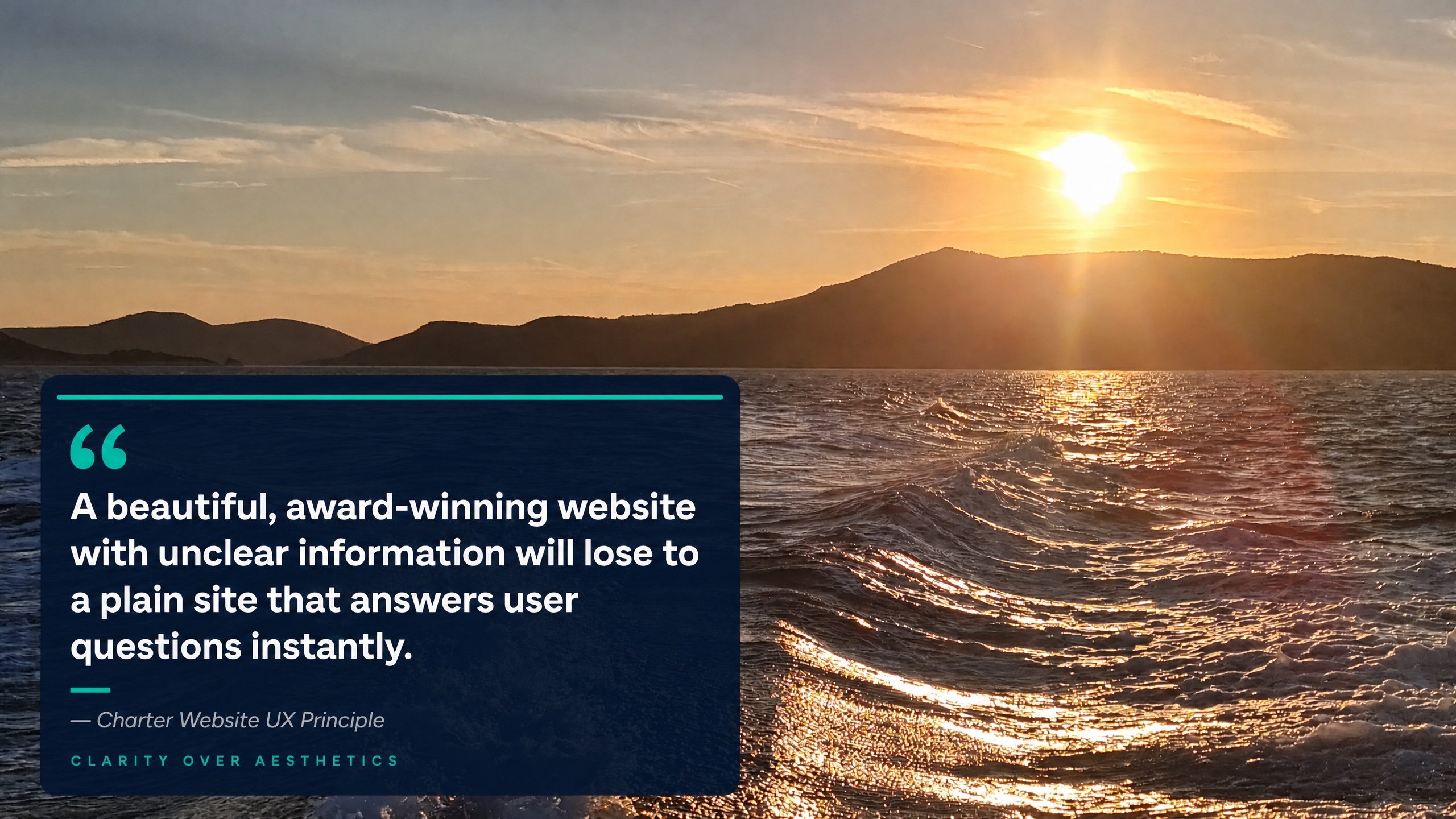 A beautiful, award-winning website with unclear information or hidden prices will lose to a plain, slightly ugly site that answers user questions instantly.