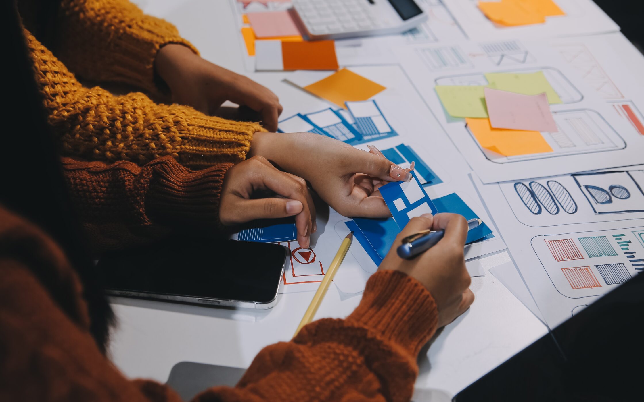 people designing wireframes to make sure it has accessibility in design